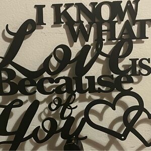 Heartfelt Black Metal Wall Art